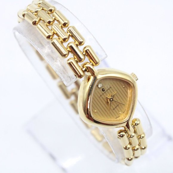 J.B Champion Watch Womens Gold Tone Stainless Steel Classic White Dial Japan Mov - Picture 4 of 8